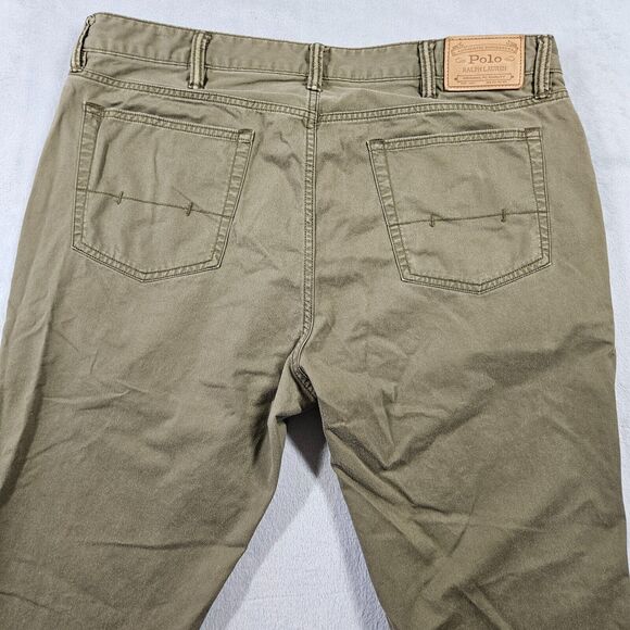 Polo Ralph Lauren Varick Slim Fit Straight Leg Jeans Mens Size 38x28 Olive Green - Picture 10 of 15